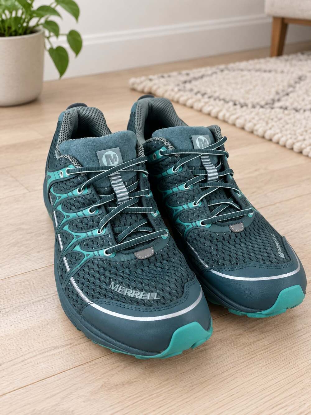 Merrell Seapine Women’s 10 Green Teal Mesh Trail Running Shoes J598180